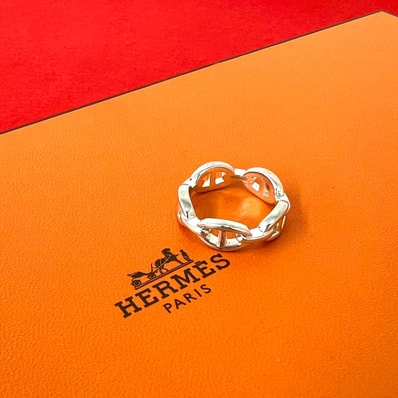 HERMES エルメス シェーヌダンクル アンシェネ リング シルバー925 リング・指輪 17号 シルバー
402-3