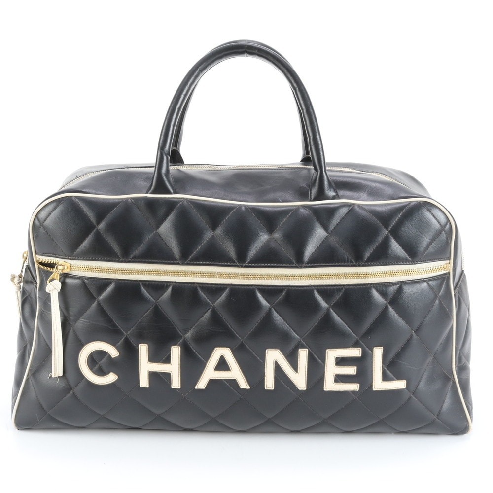 ■極美品 シャネル マトラッセボーリングバッグボストン バッグ レザー