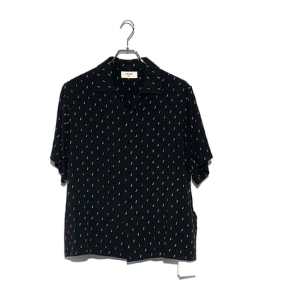 CELINE Music Note Hawaiian Rayon Shirt "Black"