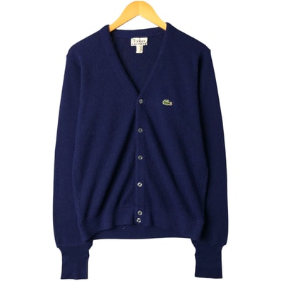 古着 70~80年代 ラコステ LACOSTE IZOD アクリルニットカーディガン メンズM相当 ヴィンテージ/eaa604617