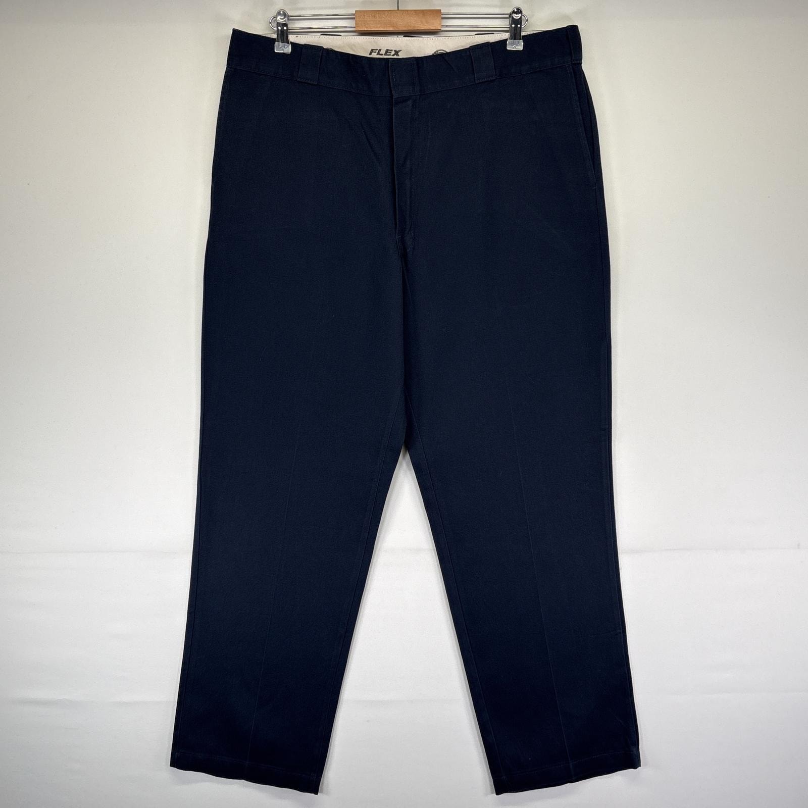 古着 ディッキーズ Dickies ワークパンツ 874 チノパン ワンポイントロゴ 大きいサイズ ストレート オリジナルフィット ネイビー メンズ