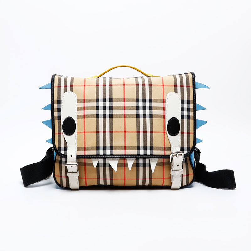 バーバリー BURBERRY チェック キャンバス モンスターモチーフ リュック・デイパック【中古】