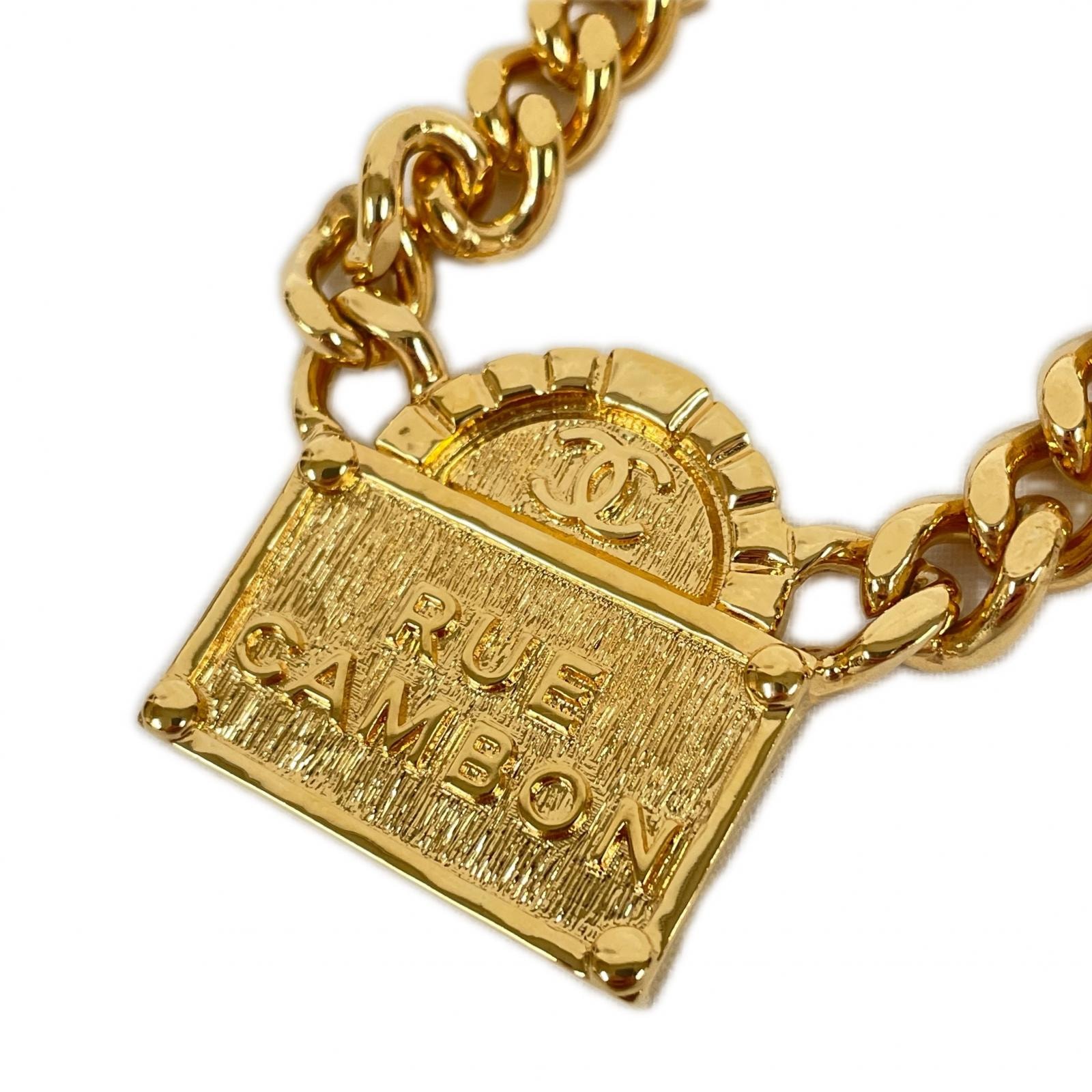 샤넬 샤넬 메탈 로고 목걸이 여성용 액세서리 RUE CAMBON B22A GP