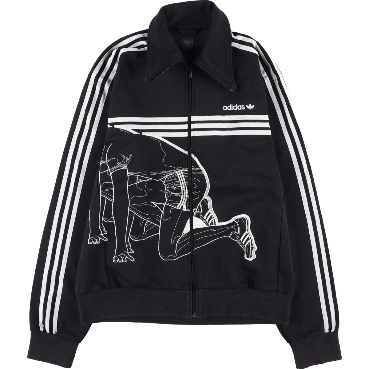 古着 00年代 アディダス adidas ORIGINALS オリジナルス 総柄 ジャージ トラックジャケット メンズL相当/eaa423028