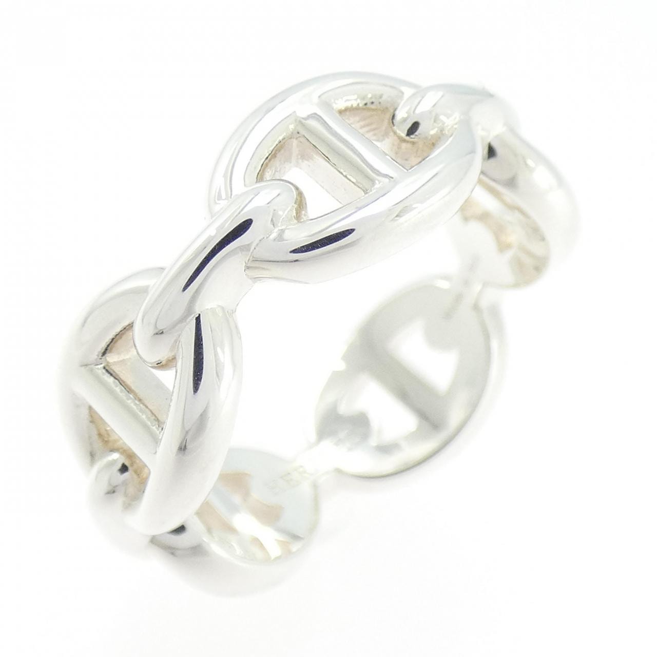 Hermes Chaine D'ancre Enchainee Ring PM "Silver"