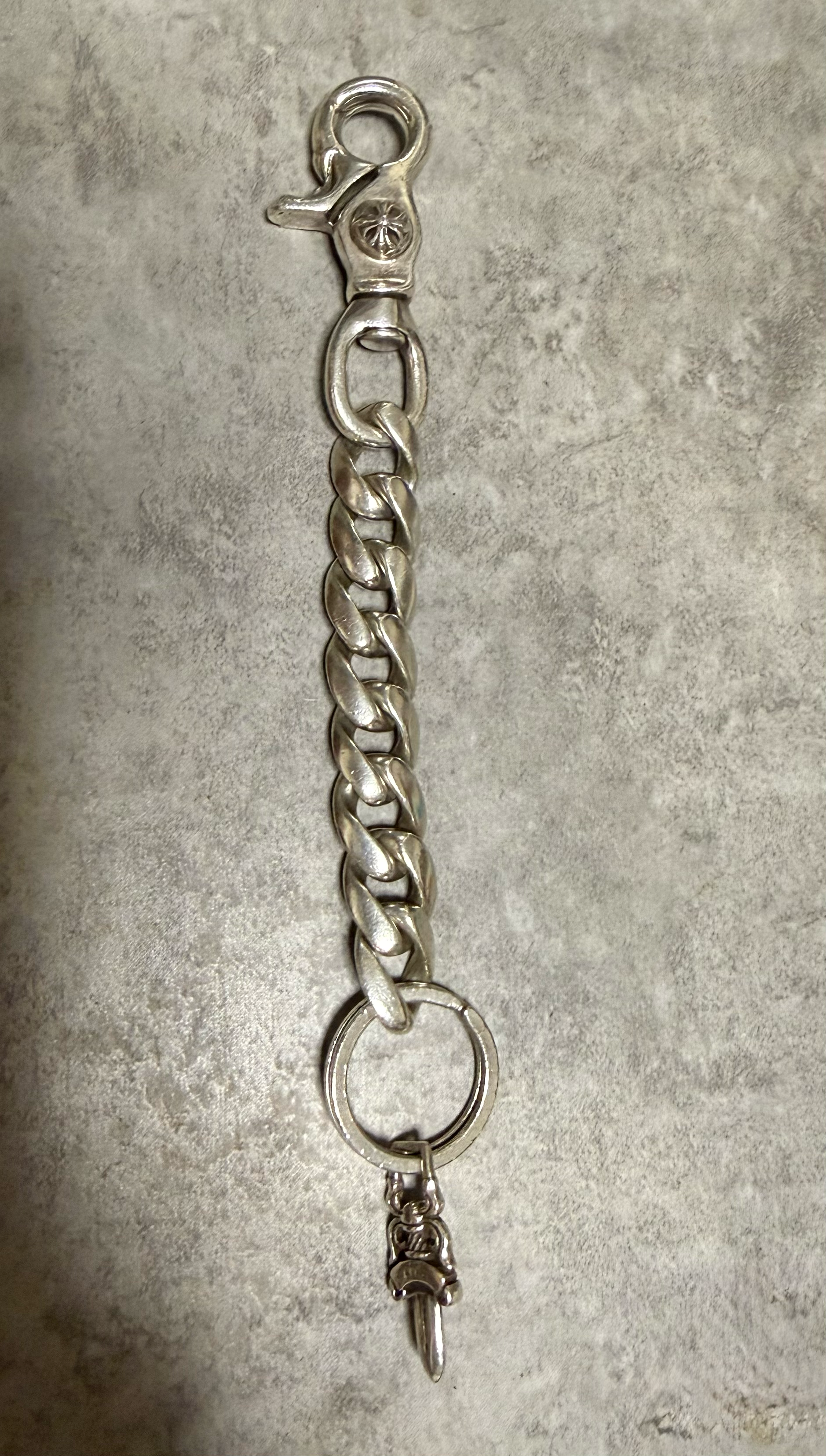Chrome Hearts Classic Link Key Ring Long "Silver"