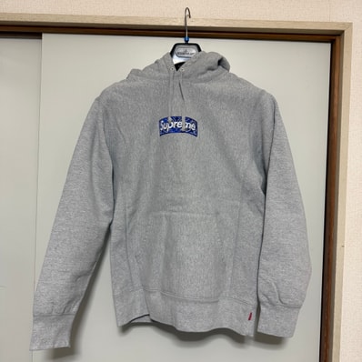 Supreme Bandana Box Logo Hooded Sweatshirt "Grey"