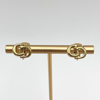 Christian Dior(クリスチャンディオール) CDロゴ ヴィンテージ イヤリング ゴールド系 クリップ式 レディース【中古】