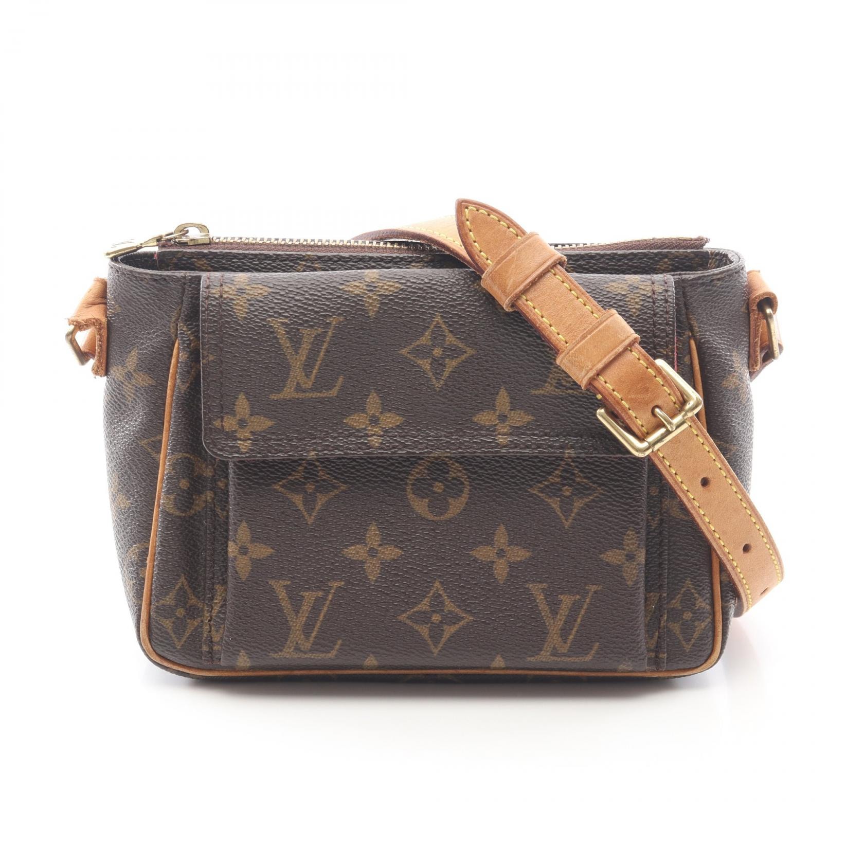 ルイ・ヴィトン LOUIS VUITTON ヴィバシテPM ショルダーバッグ バッグ PVCコーティングキャンバス レザー モノグラム レディース ブラウン系 M51165 【中古】