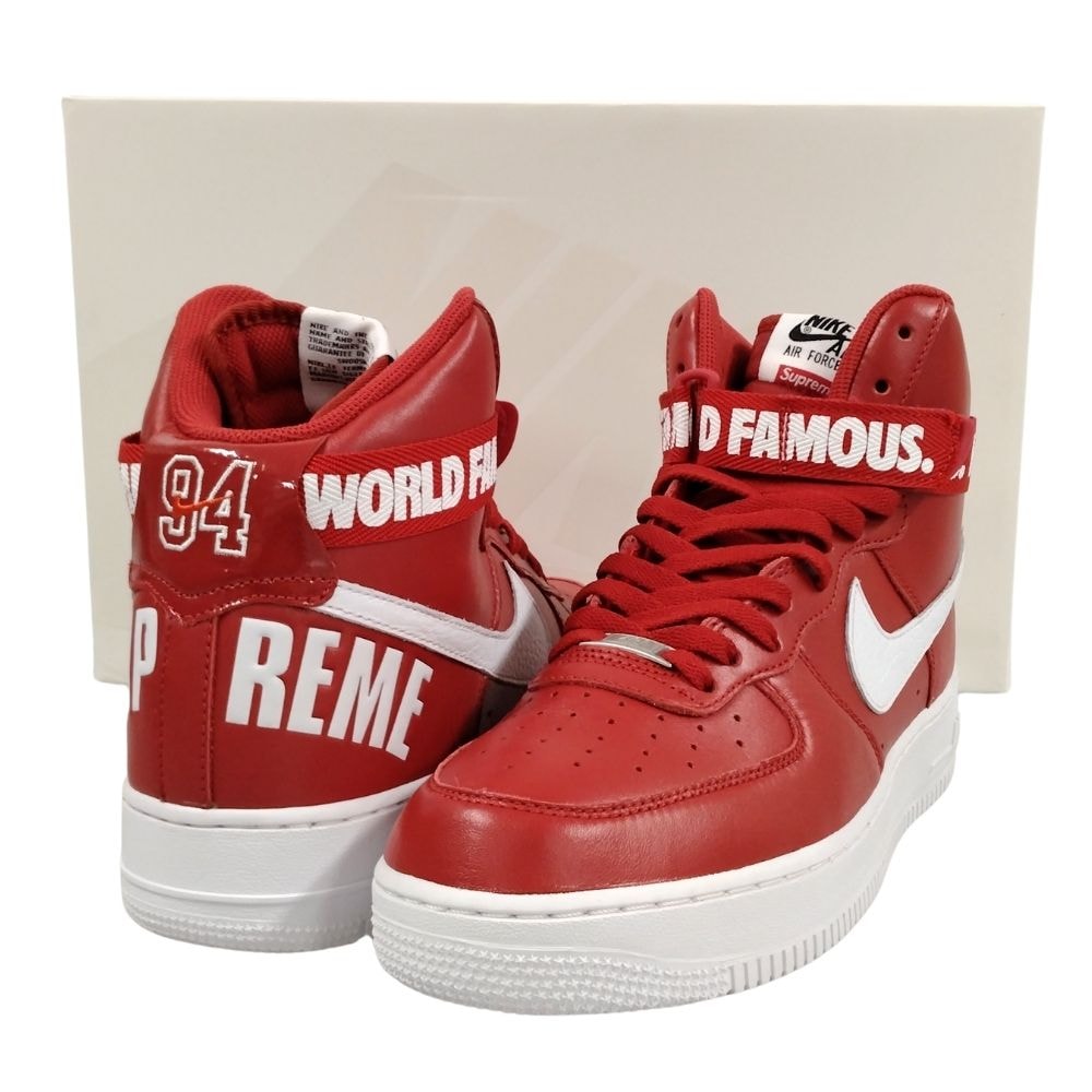 NIKE ナイキ× SUPREME 品番 698696-610 AIR FORCE 1 HIGH SUPREME SP エアフォース ハイ シューズ スニーカー 36712