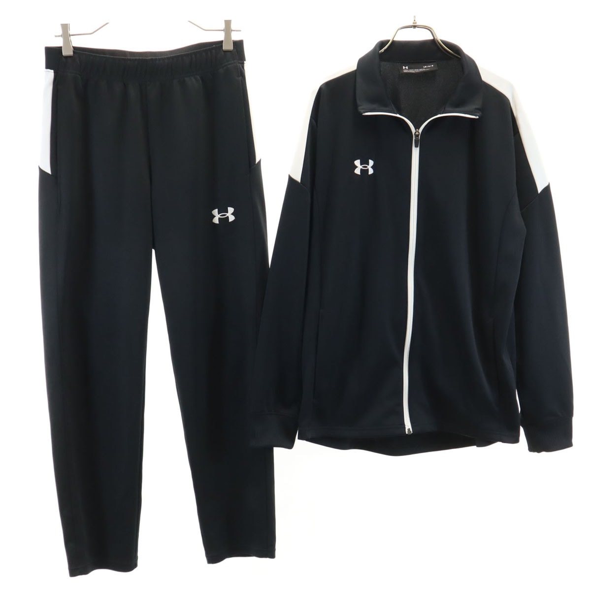 UNDER ARMOUR アンダーアーマー トラックジャケット 上下セットアップ LG ブラック系 ジャージ