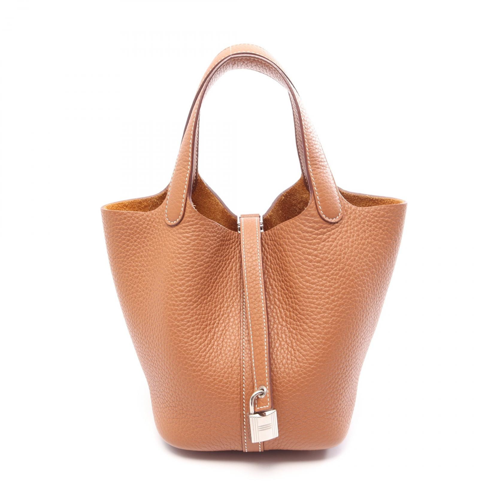 エルメス HERMES ピコタンロックPM ゴールド ハンドバッグ バッグ トリヨンクレマンス トリヨンクレマンス K刻印(2025年製造) レディース ブラウン系 056289CK 【中古】