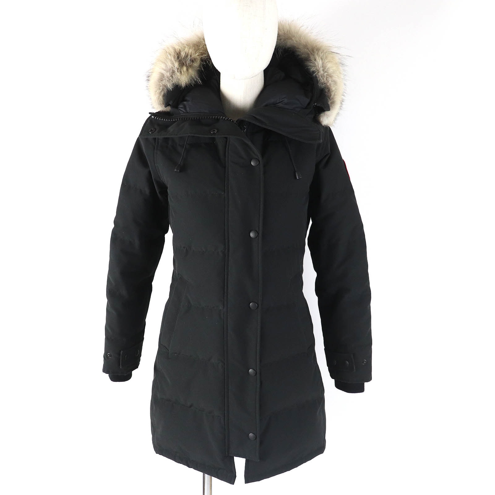 良品 カナダグース
 ダウンジャケット SHELBURNE PARKA シェルバーンパーカ ブラック レディース XS 3802LA