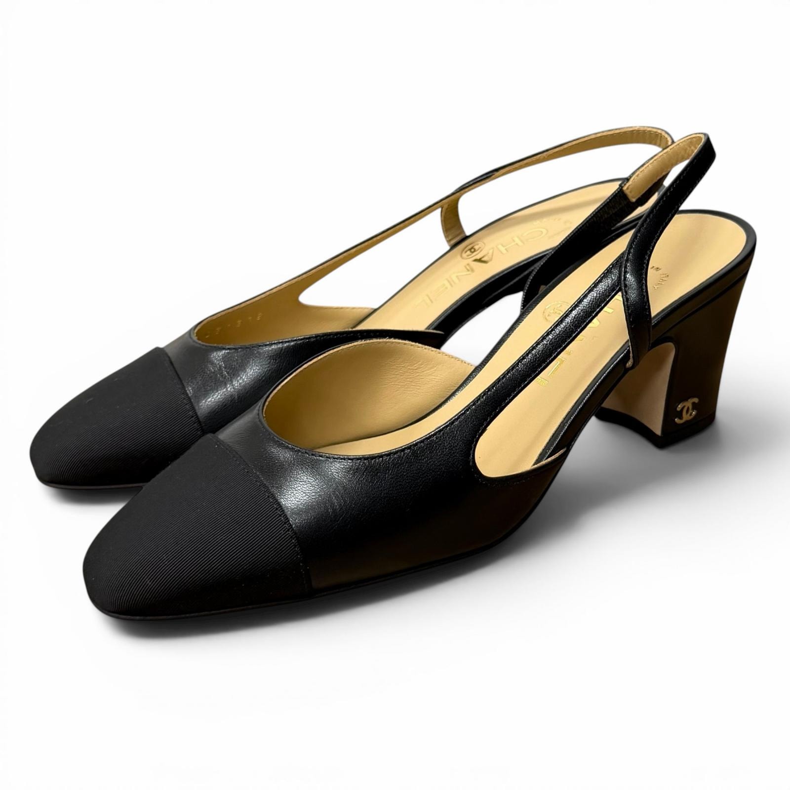 極美品 シャネル パンプス ブラック レディース 35.5 G31318