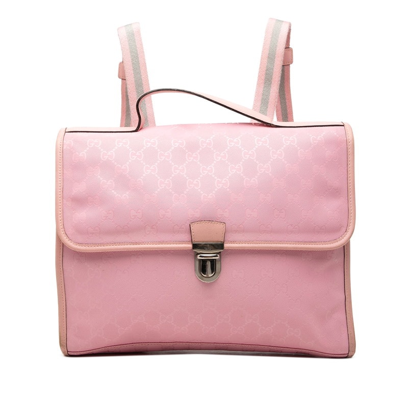 グッチ GGインプリメ リュック バックパック 271102 ピンク PVC レザー レディース GUCCI 中古