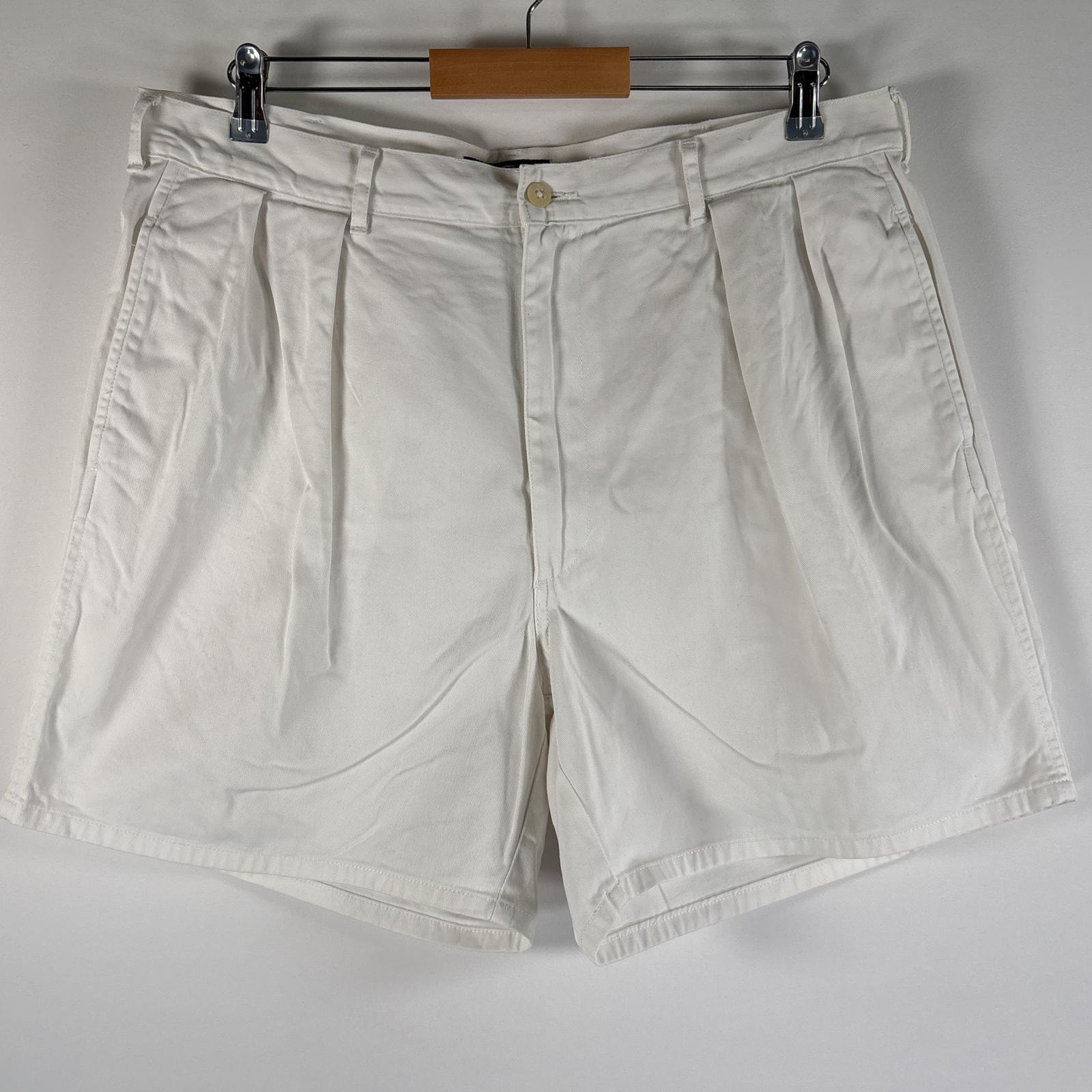古着 90's/90年代 ポロバイラルフローレン Polo by Ralph Lauren ショートパンツ チノパン ポロチノ 大きいサイズ ワンポイント  ホワイト メンズ