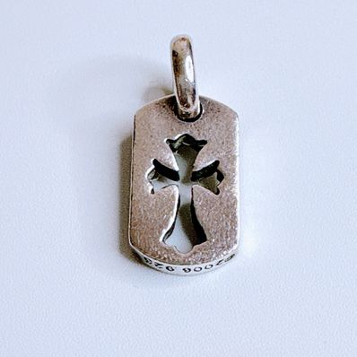 Chrome Hearts Dog Tag Tiny Cut Out Cross "Silver"