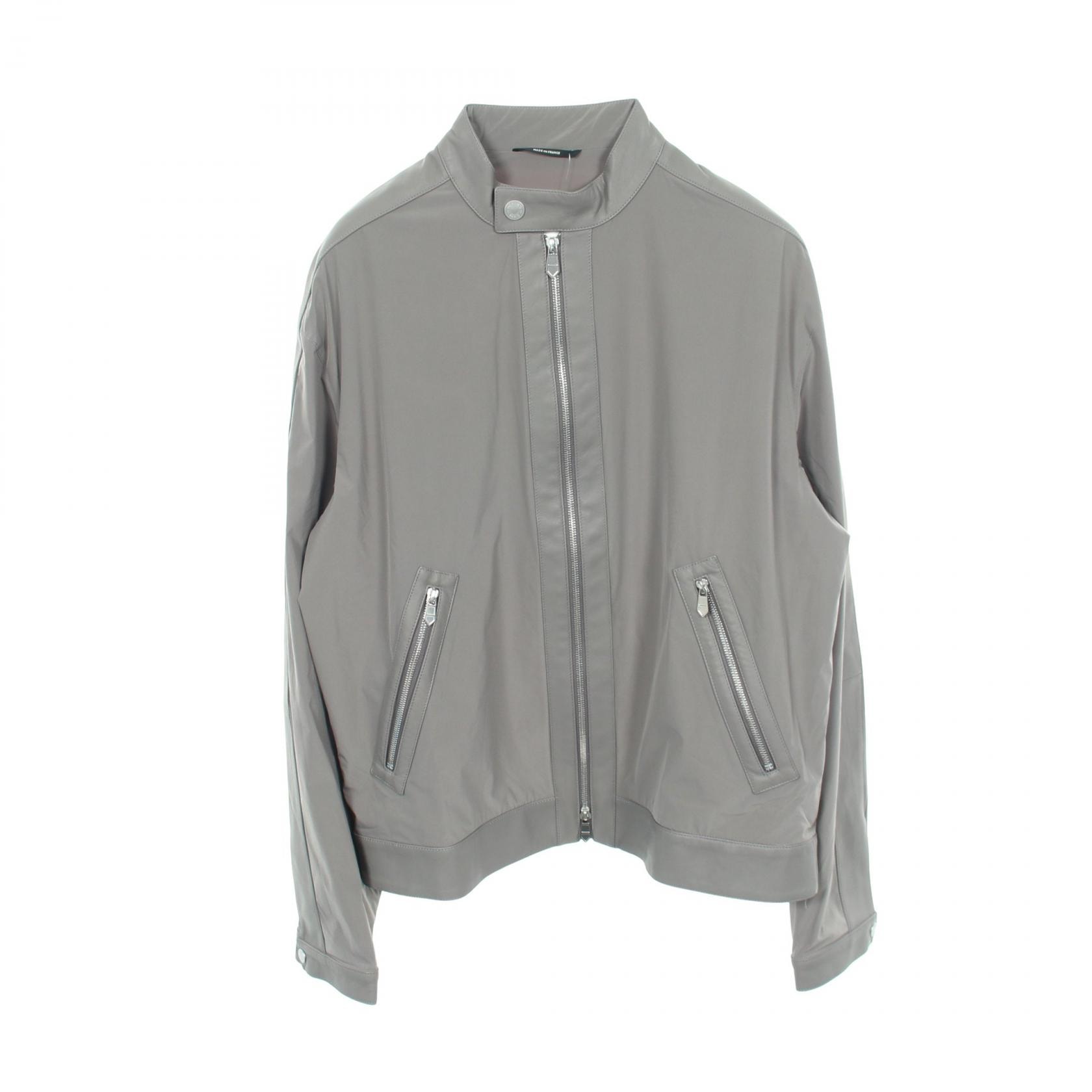 エルメス HERMES セリエボタンブルゾン 衣料品 アウター ナイロン レザー メンズ グレー系 【中古】