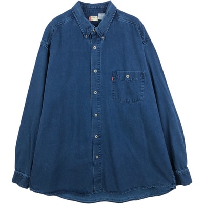 古着 リーバイス Levi's RED TAB 長袖 ボタンダウンデニムシャツ メンズXL相当/eaa652036