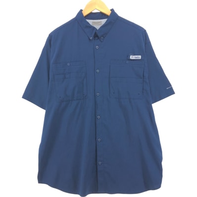 古着 コロンビア Columbia PFG ボタンダウン 半袖 フィッシングシャツ メンズL相当/eaa554587