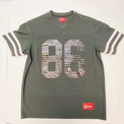 Supreme Faux Croc Football Jersey "Black"