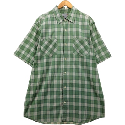 古着 カーハート Carhartt チェック柄 半袖 ワークシャツ メンズL相当/eaa578759
