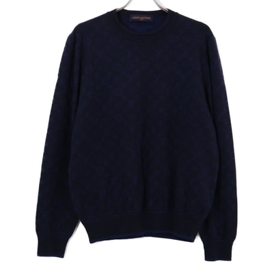 ルイヴィトン 【国内正規】RM182M GVB HFN01W モノグラム カシミヤxウール 長袖ニットセーター XL