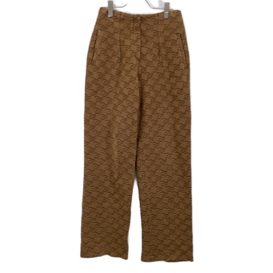 フェンディ FZR735 21年 ブラウン FFカリグラフィロゴ ニットパンツ 38