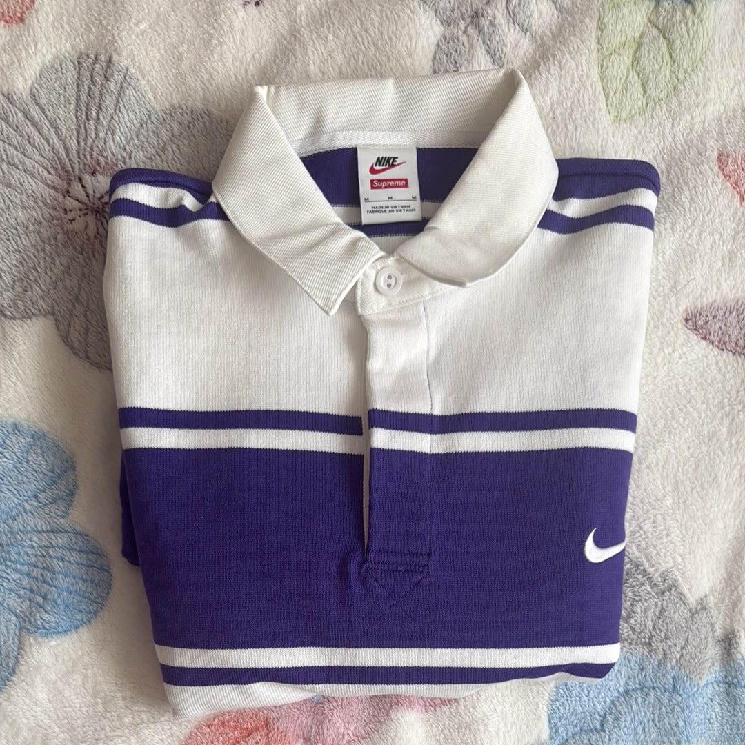 Supreme x Nike Stripe Rugby "Purple" HF9641-545
