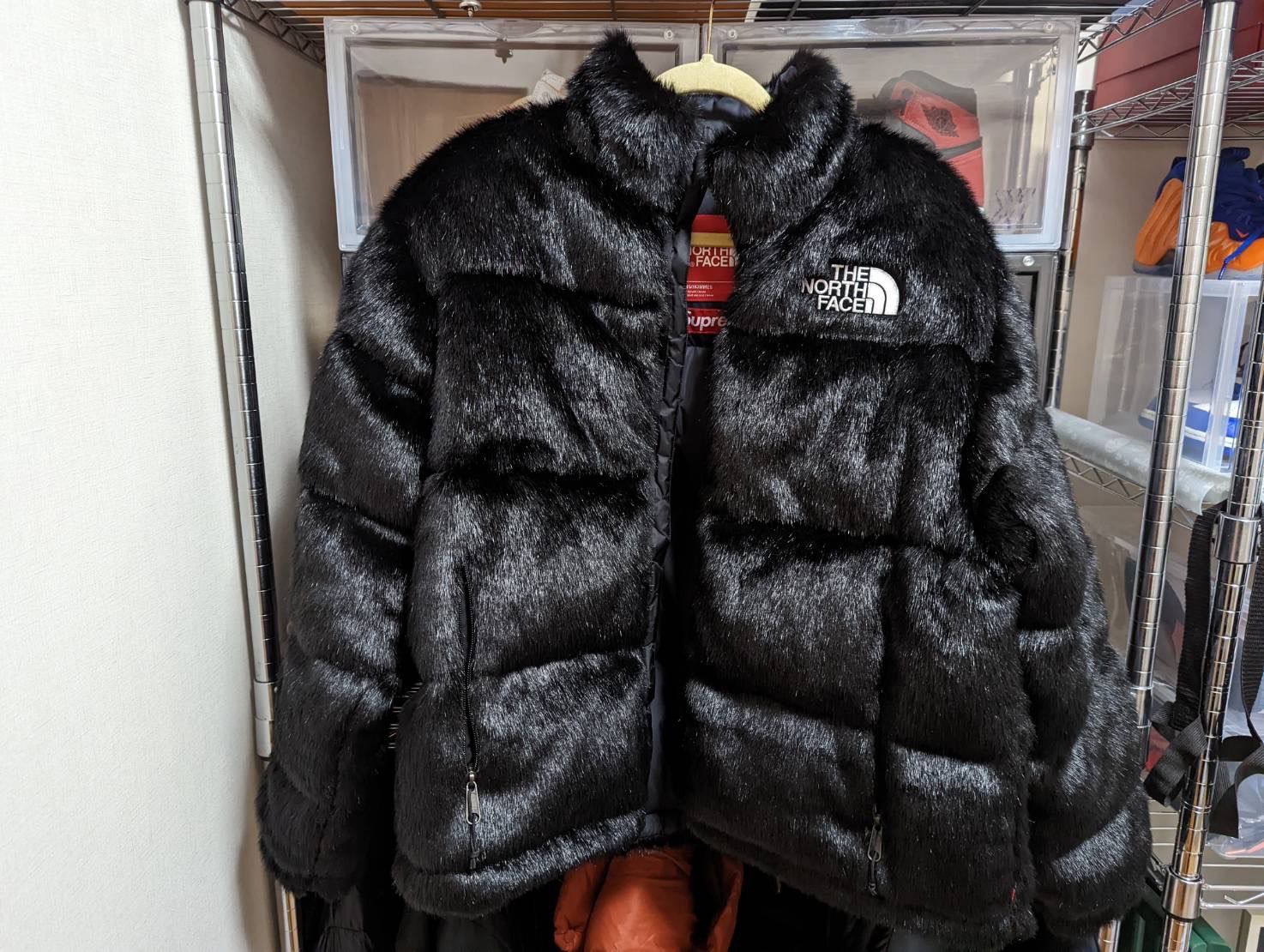 Supreme x The North Face Faux Fur Nuptse Jacket "Black"
