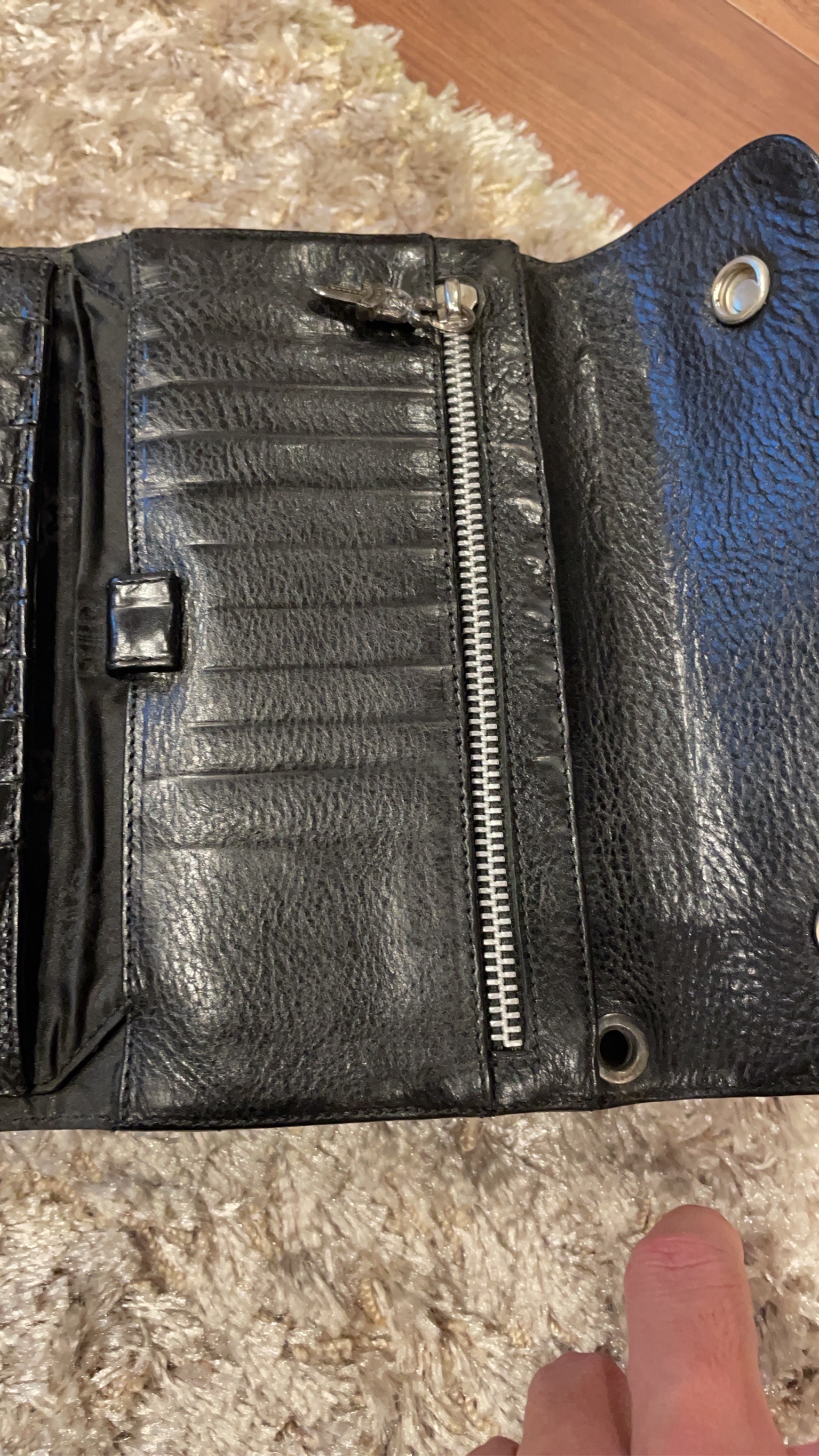 Chrome Hearts Wave Wallet Leather "Black"
