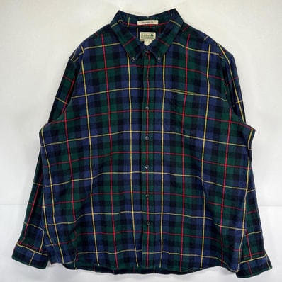 古着 エルエルビーン L.L.Bean 長袖シャツ 大きいサイズ ボタンダウン ネルシャツ チェック柄 2XL マルチカラー メンズ