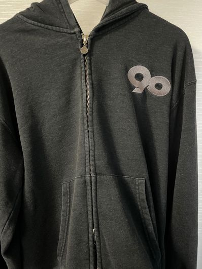 9090 90 Logo Assort Zip Hoodie "PIGMENT BLACK"