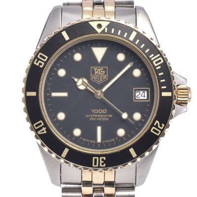 タグホイヤー TAG HEUER 980.020N ヴィンテージ 1000シリーズ プロフェッショナル デイト ブラック クォーツ メンズ 腕時計 R#149339