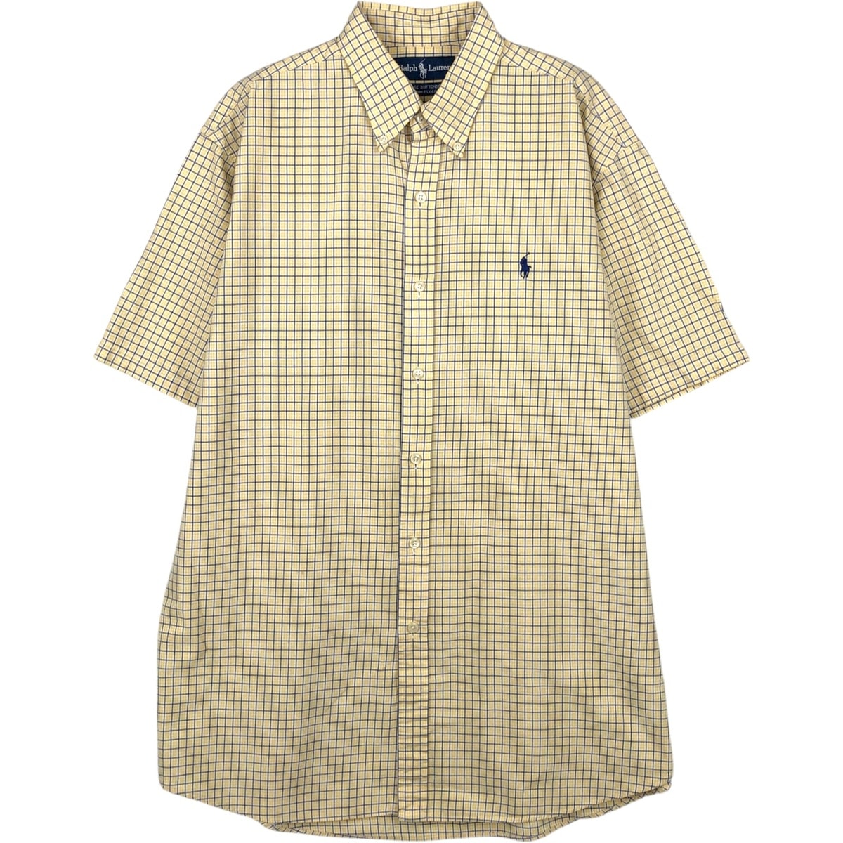 古着 ラルフローレン Ralph Lauren VINTAGE BUTTONDOWN 半袖 ボタンダウン チェックシャツ メンズM相当/eaa653053