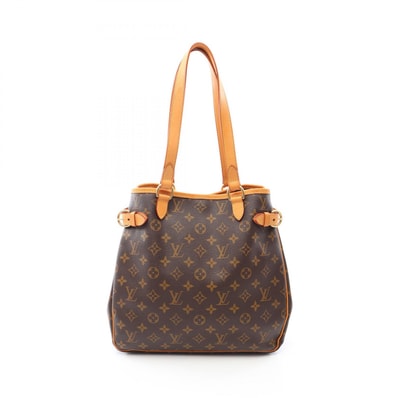 ルイ・ヴィトン LOUIS VUITTON バティニョール ヴェルティカル モノグラム トートバッグ バッグ PVCコーティングキャンバス レザー レディース ブラウン系 M51153 【中古】