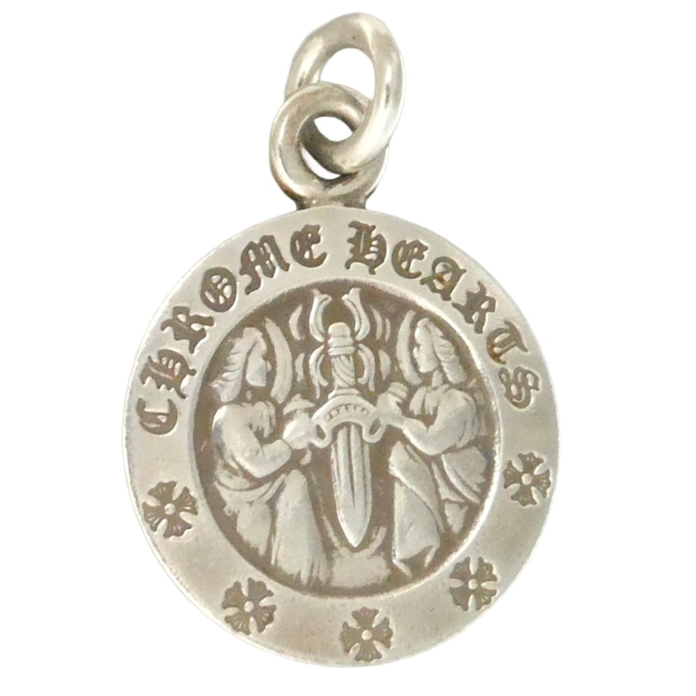 CHROME HEARTS クロムハーツ(原本無) CHRM ANGL MDL V2 エンジェル メダル チャーム ペンダントトップ シルバー系【中古】
