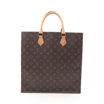 ルイ・ヴィトン LOUIS VUITTON サックプラ トートバッグ バッグ PVCコーティングキャンバス レザー モノグラム レディース ブラウン系 M40805 【中古】