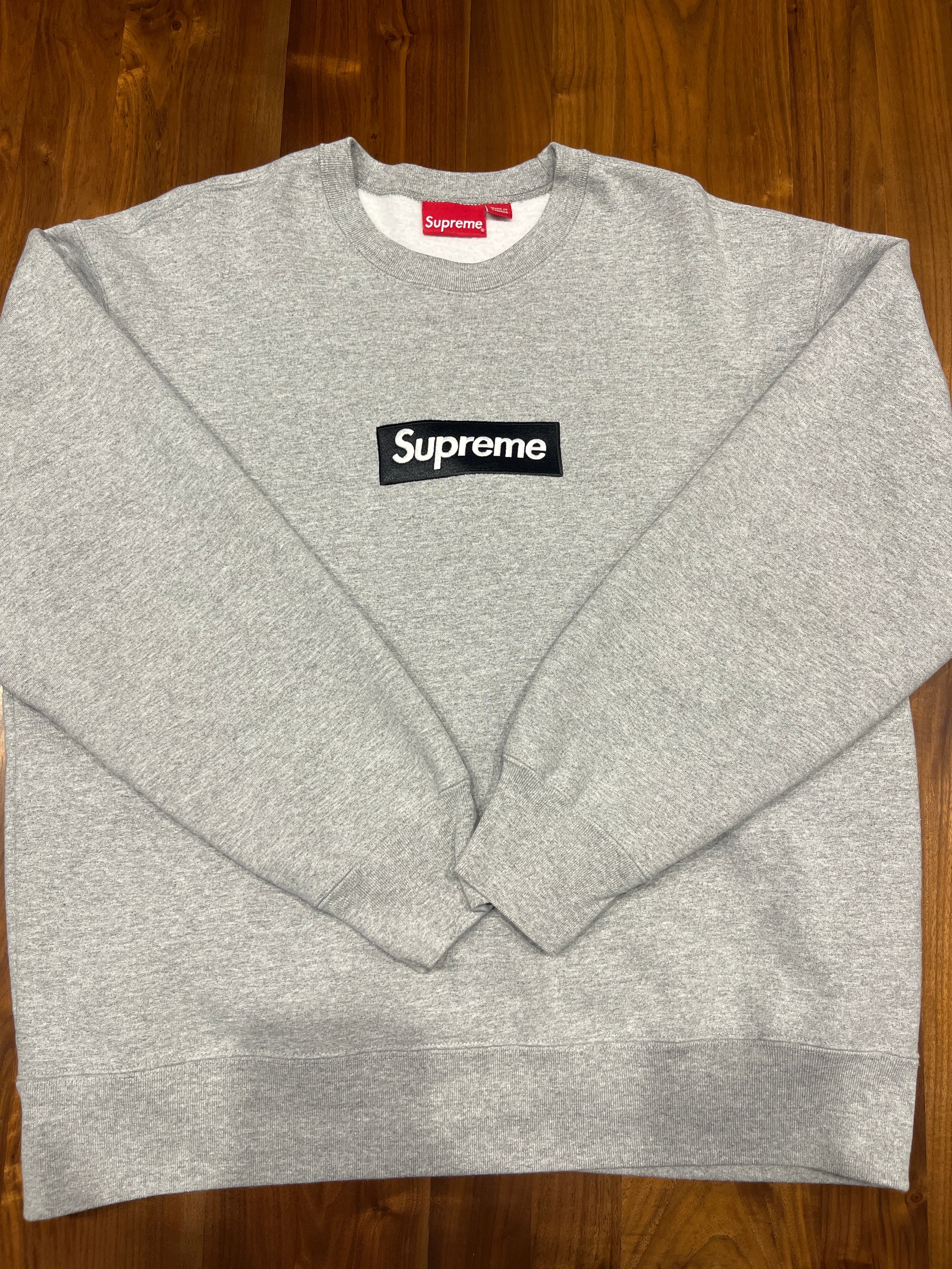 Supreme Box Logo Crewneck "Heather Grey" (22FW)
