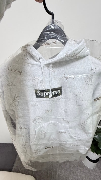 Supreme Box Logo Hooded Sweatshirt "Ash Grey" (23FW)