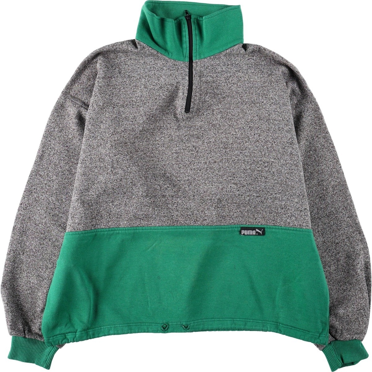 古着 70~80年代 プーマ PUMA ハーフジップスウェットシャツ トレーナー フランス製 メンズM相当 ヴィンテージ/eaa670446