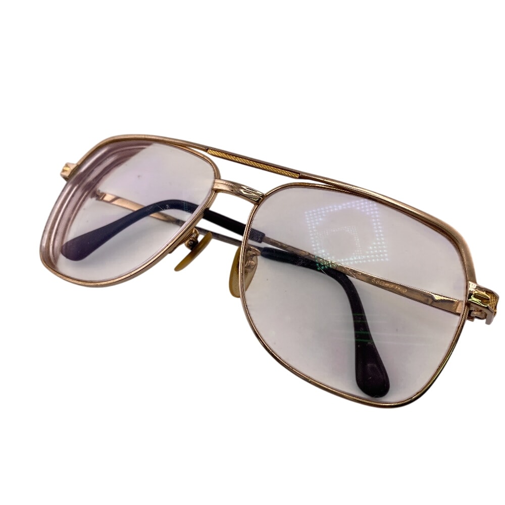 バーバリー BURBERRY メガネ 度入り 18K ゴールド