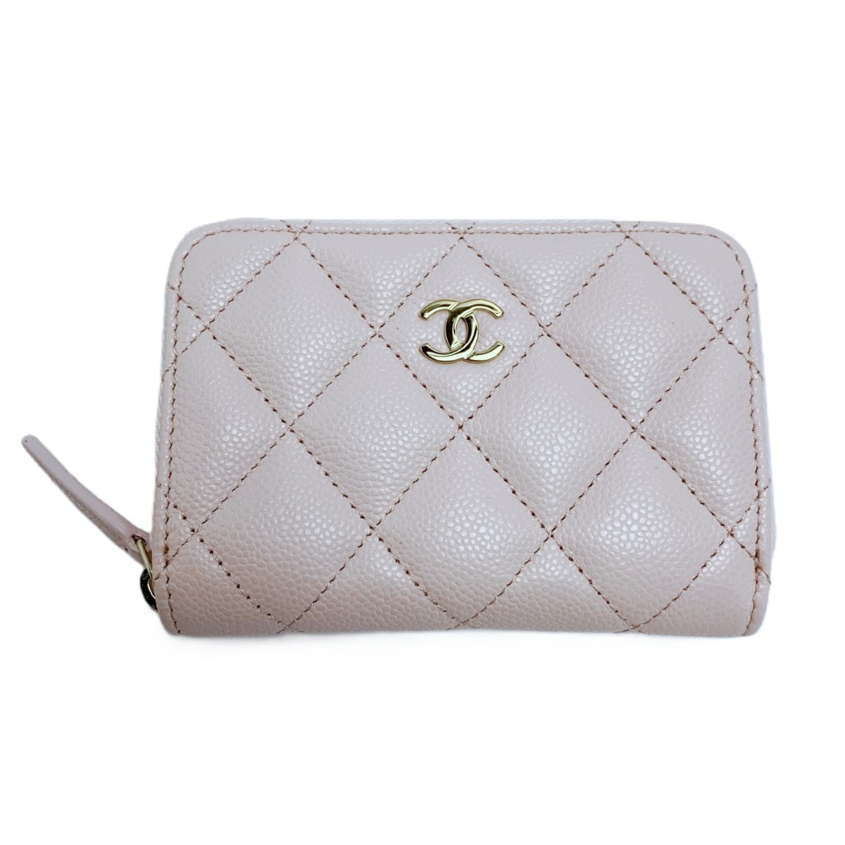 CHANEL シャネル コインケース  マトラッセ キャビアスキン AP0216 ピンク 財布 ゴールド金具