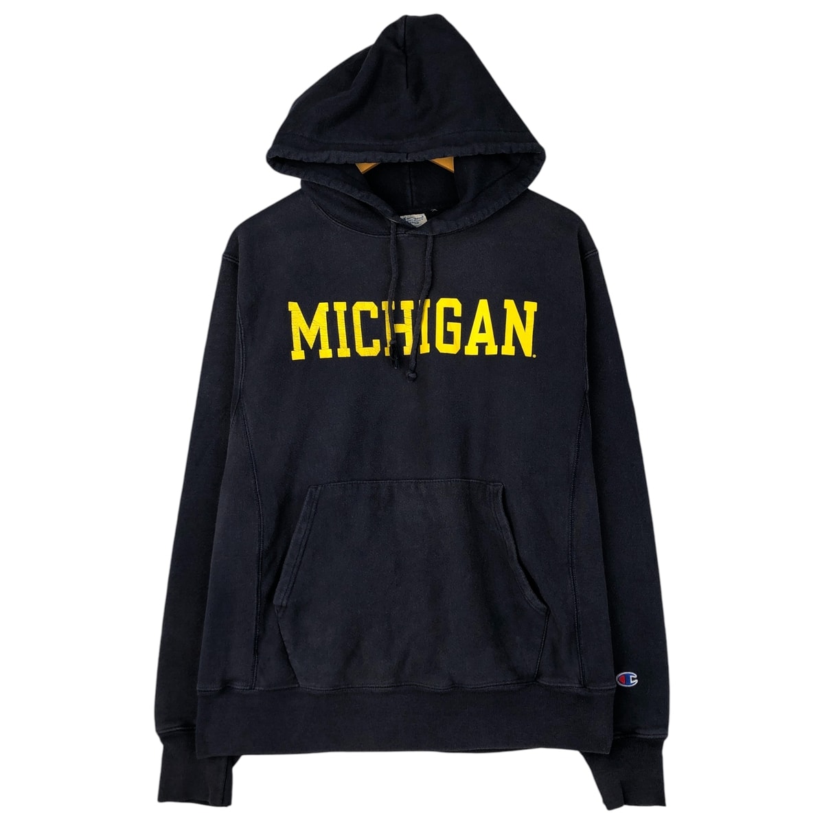 古着 チャンピオン Champion REVERSE WEAVE リバースウィーブ MICHIGAN ミシガン大学 カレッジ スウェットプルオーバーパーカー メンズM相当/eaa607321