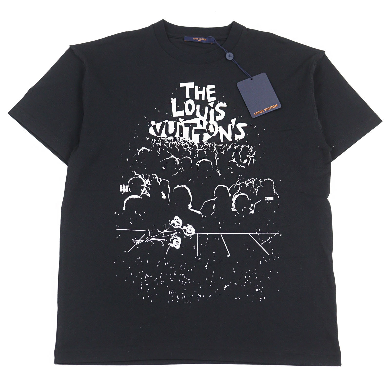 未使用品 ルイヴィトン 半袖Tシャツ ブラック ホワイト S HOY10W