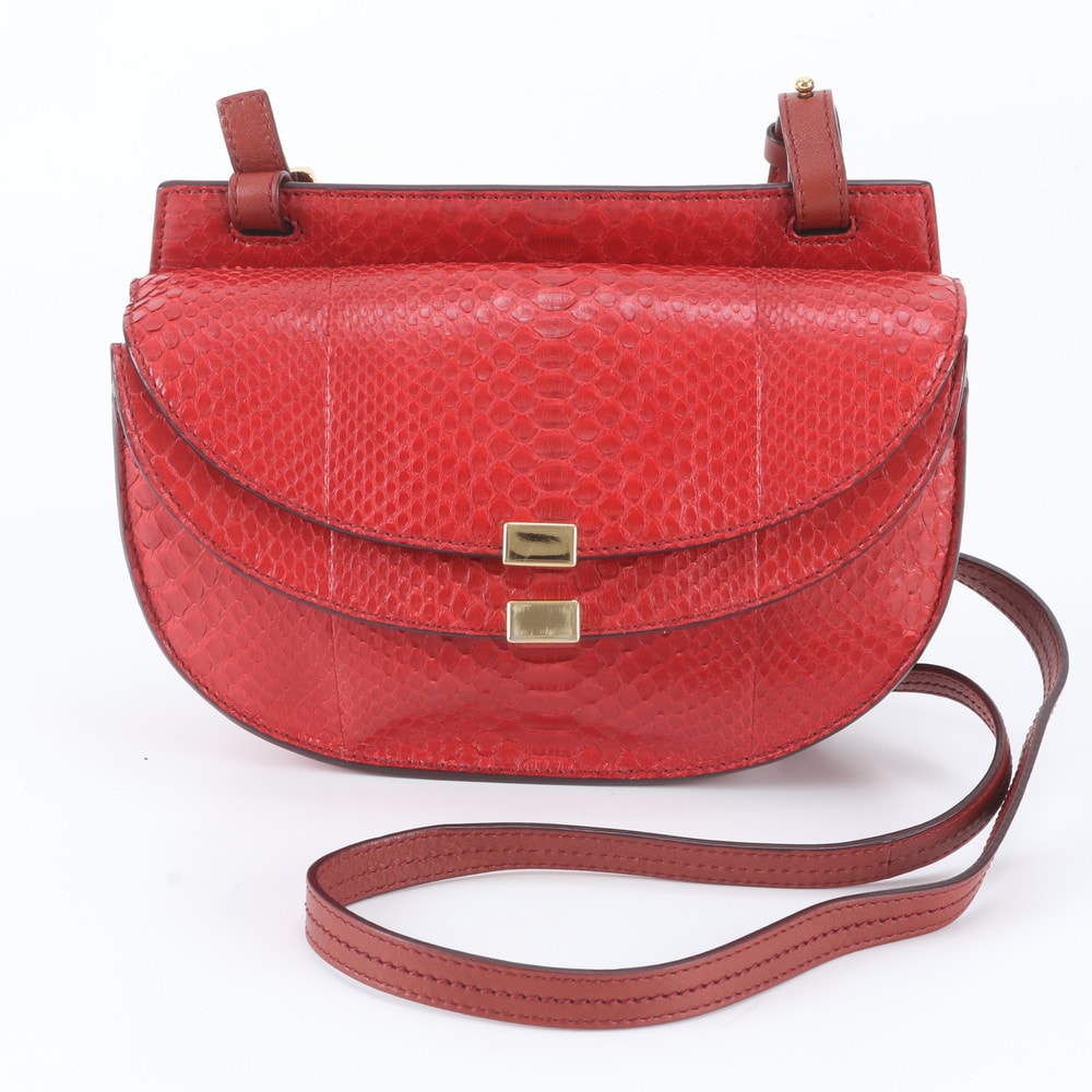 ■極美品 クロエジョージア ミニショルダーバッグ パイソン レザー
