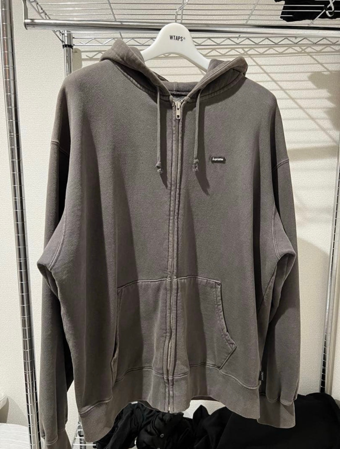 Supreme Overdyed Small Box Zip Up Hooded Sweatshirt "Black"