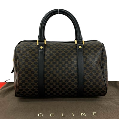 CELINE セリーヌ マカダム ブラゾン 柄 トリオンフ レザー PVC ボストンバッグ ブラウン
19832