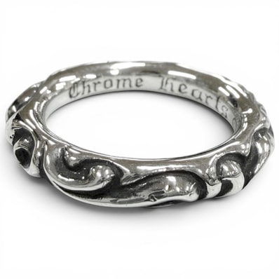 Chrome Hearts Scroll Band Ring "Silver"