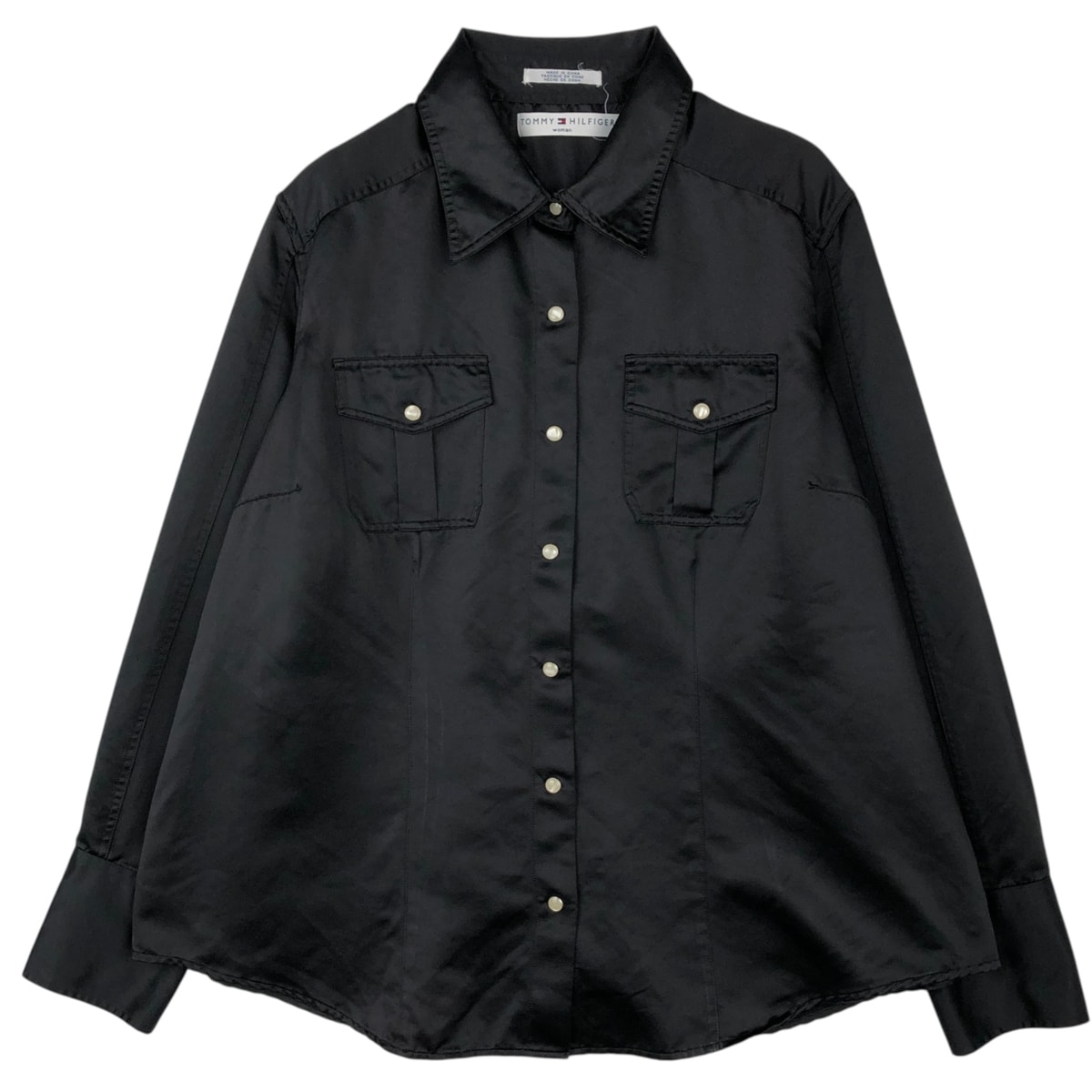 古着 トミーヒルフィガー TOMMY HILFIGER 長袖 ポリシャツ レディースL相当/eaa618352